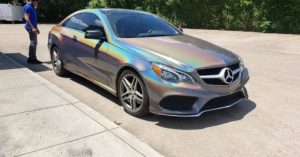 3M Gloss Flip Psychedelic Mercedes Car Wrap