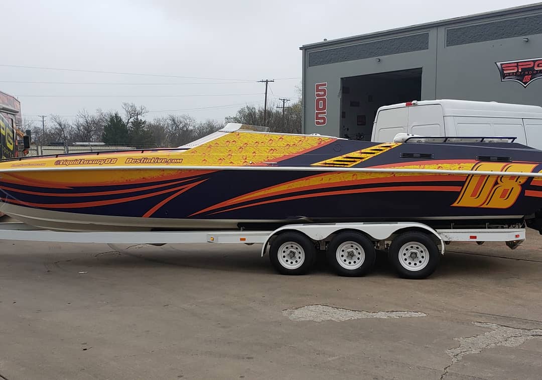 Fountain Boat Wrap Mobile Media Graphics