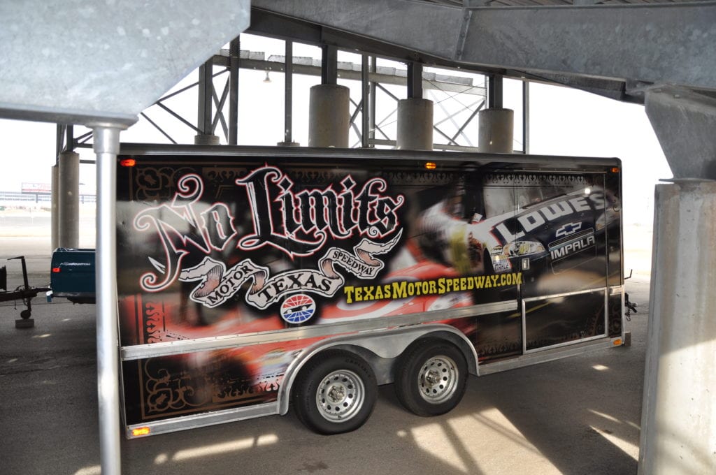 texas motor speedway trailer wrap – Mobile Media Graphics