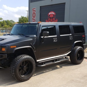Satin Black Hummer