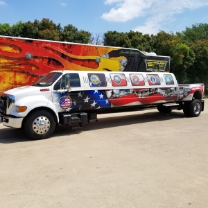 Partial Wrap on Extended Truck Limo