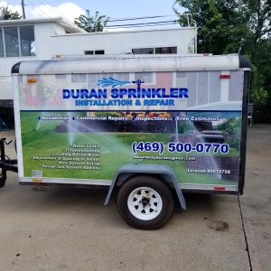 Duran Sprinkler Trailer Wrap
