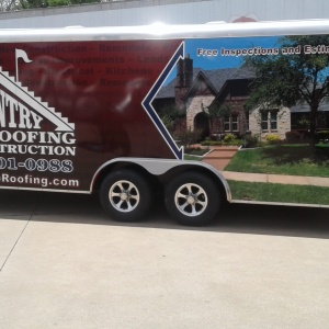 Country Club Roofing Trailer Wrap